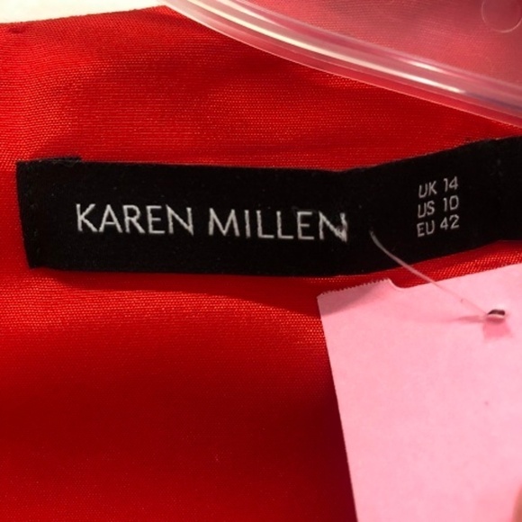 Karen Millen Striped Peplum Blouse, Size 10 - Picture 4 of 4